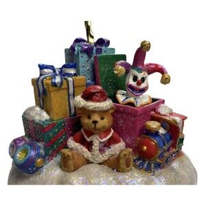 Christopher Radko Christmas Ornament Holder Hanger Display Stand Train Teddy